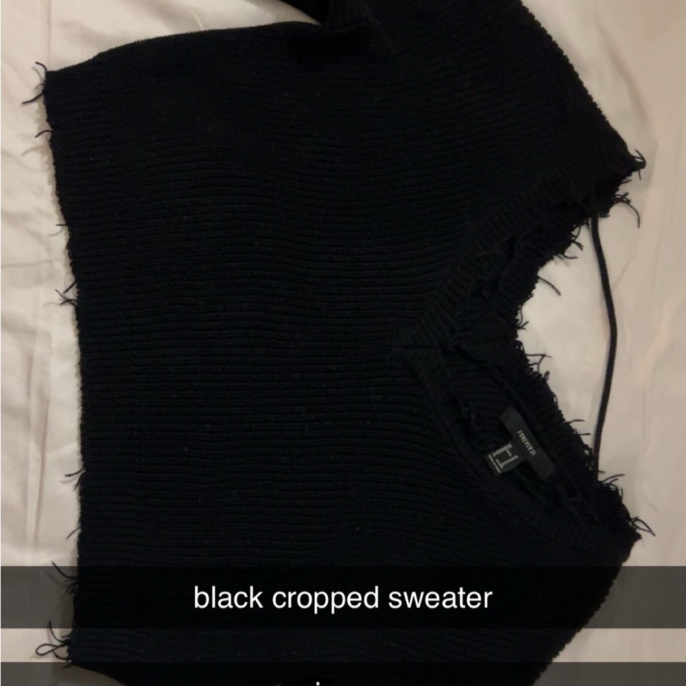 Forever 21 Black V-Neck Sweater
